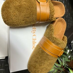 See by Chloe see by chloe women gema shearling mules slippers Size 39